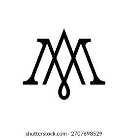 Luxury Monogram Letter MA Logo Design Template