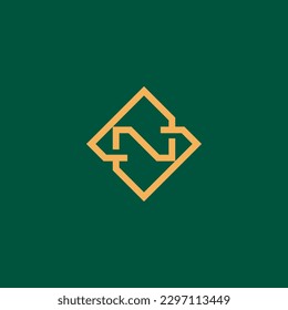 diseño de logotipo de letra de monograma de lujo N