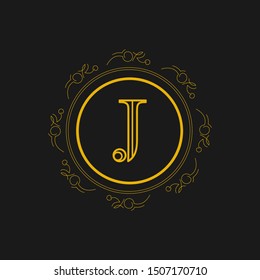 Luxury Monogram Logo Design Initial Letter J