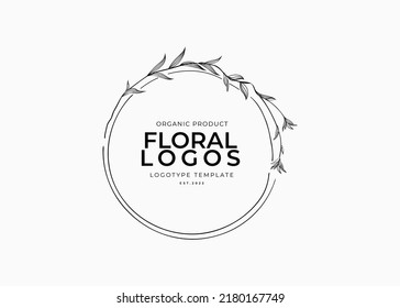 Luxury monogram logo design . Natural and organic logo modern design. Natural logo for branding, corporate identity and business card