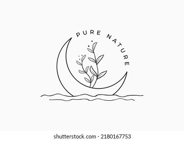 Luxuriöses Monogramm Logo Design. Natürliches und biologisches Logo, modernes Design. Natürliches Logo für Markendarstellung, Firmenidentität und Visitenkarte