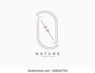 Diseño de logotipo en monograma de lujo. Diseño moderno con logotipo natural y orgánico. Logo natural para marca, identidad corporativa y tarjeta de negocios