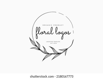 Luxury monogram logo design . Natural and organic logo modern design. Natural logo for branding, corporate identity and business card