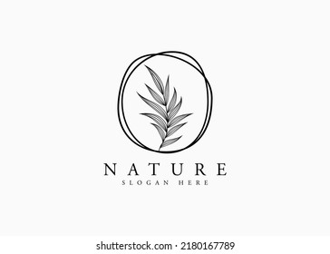 Luxury monogram logo design . Natural and organic logo modern design. Natural logo for branding, corporate identity and business card