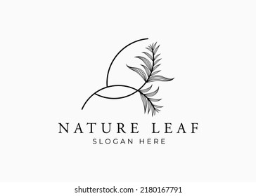 Luxuriöses Monogramm Logo Design. Natürliches und biologisches Logo, modernes Design. Natürliches Logo für Markendarstellung, Firmenidentität und Visitenkarte