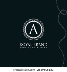 Luxury Monogram A Logo Design with Ornamental Frame for Premium Brand and Elegant Identity