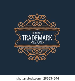 luxury monogram logo identity template,elegant linear,business sign,boutique logo , premium insignia,vector