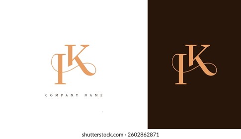 Luxury monogram logo with the initials IK, perfect for branding, fashion, and boutique businesses