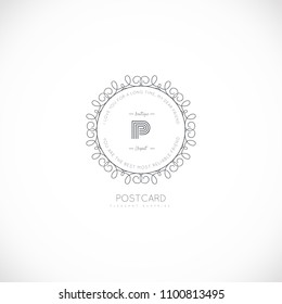 Luxury monogram logo template. Elegant design for business sign, restaurant, wedding shop, jewelry, fashion, product design, brand sign. Vector illustration.
