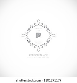 Luxury monogram logo template. Elegant design for business sign, restaurant, wedding shop, jewelry, fashion, product design, brand sign. Vector illustration.
