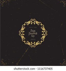 Luxury monogram logo template. Elegant design for business sign, restaurant, wedding shop, jewelry, fashion, product design, brand sign. Vector illustration.