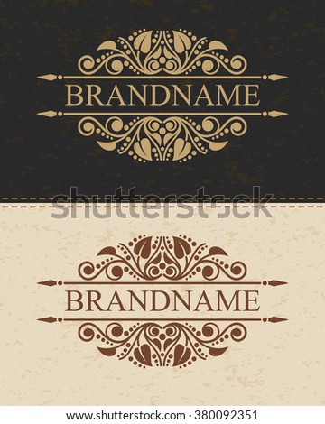 Luxury Monogram logo template with flourishes calligraphic elegant ornament elements, Elegant line art logo, Business sign for Royalty, Boutique, Cafe, Hotel, Heraldic, Jewelry, Wine