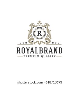 Luxury Monogram Logo Template Vector Object Stock Vector (Royalty Free