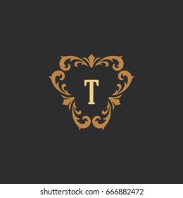 Luxury Monogram Logo Template Vector Object Stock Vector (Royalty Free