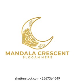 Luxury Moon Gold logo vector template