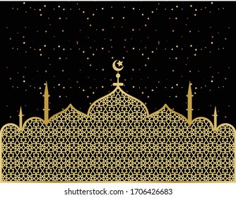 luxury mosque background and ornament patterns