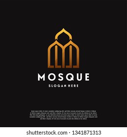 luxury Mosque Logo Template Design Vector, Islamic Logo template