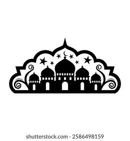 Luxury Mosque Silhouette vector design