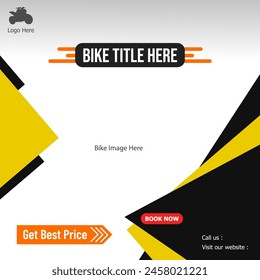 Luxury motorbike social media digital vector online template graphics.