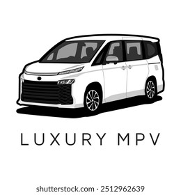 Modelo de coche de lujo MPV de dibujos animados premium