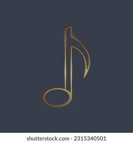 A luxury music symbol, icon, vector musical elements design, vector illustration, for entertainment concept.