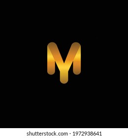 Luxury MY Letter Logo Initials