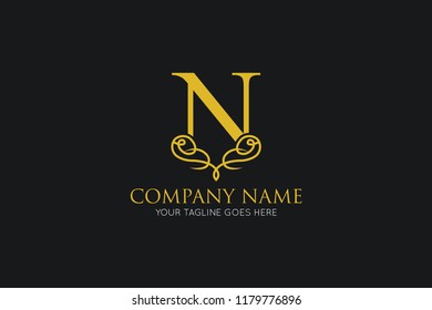 luxury n logo, icon, symbol