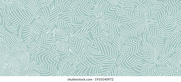 Luxury Nature Green Background Vector. Floral Pattern, Tropical Plant Line Arts, Vector Illustration.