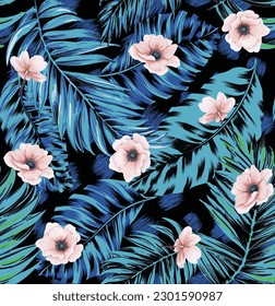 Luxury nature green and floral background vector. Floral pattern, monstera plant line arts with split leaf Philodendron plant, floral Vector Illustration.