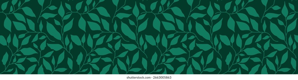 Fondo verde de la hoja de la naturaleza de lujo. Antiguas deja un patrón sin fisuras. Patrón floral, planta tropical, Ilustración vectorial. Perfecto para la tela, decoración, textil, Fondo de pantalla, fondo