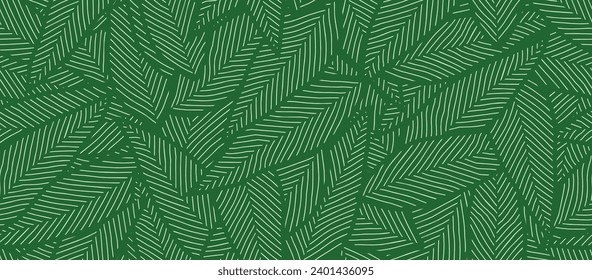 Luxury nature leaf green seamless pattern.