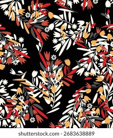 La naturaleza de lujo deja Vector de fondo. Patrón floral, hoja tropical con líneas de arte. Ilustración vectorial.