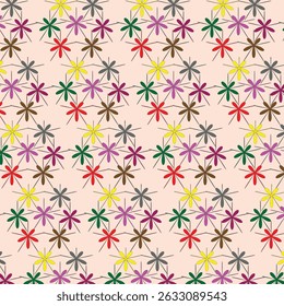  Luxury nature leaves and flower pattern design. Hand drawn outline design for fabric , print, cover, banner and invitation. Vector illustration.