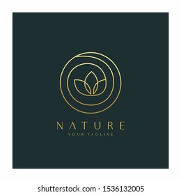 Luxury Nature Logo Design Vector Icon