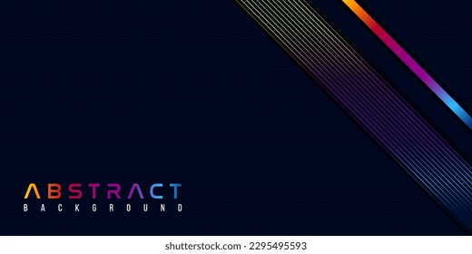 luxury navy blue abstract background with colorful element