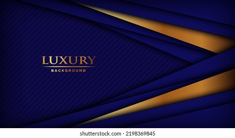 Luxury navy blue background combine with glowing golden lines.