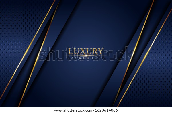 Luxury navy blue\
background combine with glowing golden lines. Overlap layer\
textured background\
design