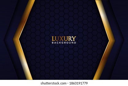 Luxury navy blue background with gold line