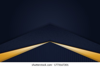 Fondo azul marino de lujo con dorado