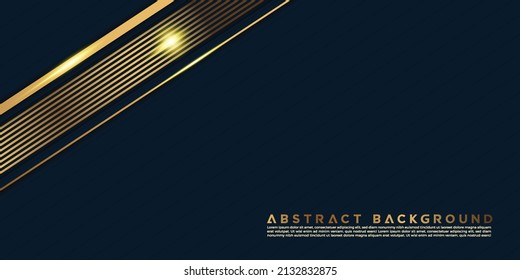 Luxury navy blue geometric abstract background