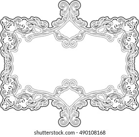 Luxury nice corner element is on white