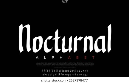 Luxury Nocturnal Free Regular alphabet letters font for logo