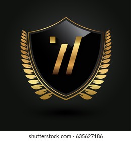 Luxury number 7 logo.Vector logo template.