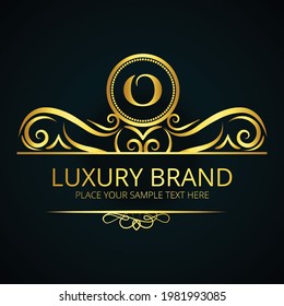 Luxury O letter logo design