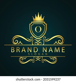 luxury O letter logo design