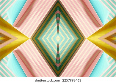 Luxuriöse, dunkle Diamantstreifen, die in hellen, pastellfarbenen Tönen gehalten sind. Abstrakte geometrische Linie moderne elegante minimale Retro-Stil. Design für Textur-Stoffdruck-Kunst Hintergrund Tapete.