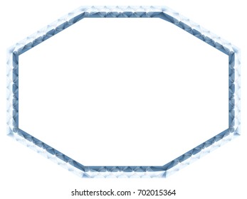 Luxury octagonal blue diamond decorative frame, decorative ruler, ornament
