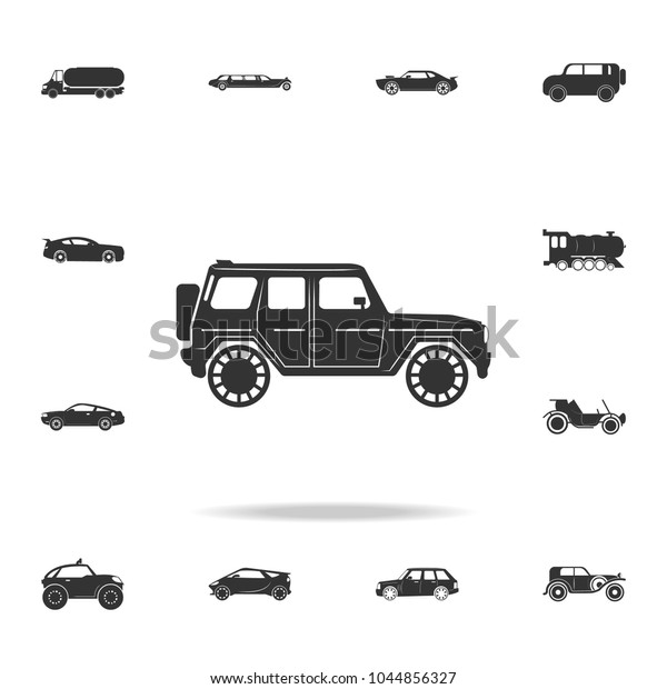 Luxury Off-road
car icon. Detailed set of transport icons. Premium quality graphic
design. One of the collection icons for websites, web design,
mobile app on white
background