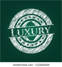 Luxury on blackboard