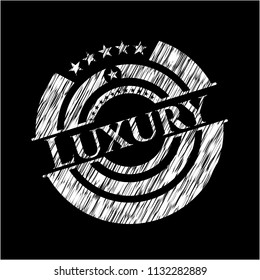 Luxury on blackboard